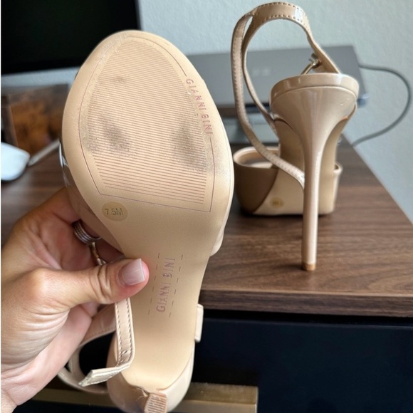 Giani Bini Patton Nude Ankle Strap Women SZ 7M Strappy  Stilleto 5”Heels - Picture 4 of 4